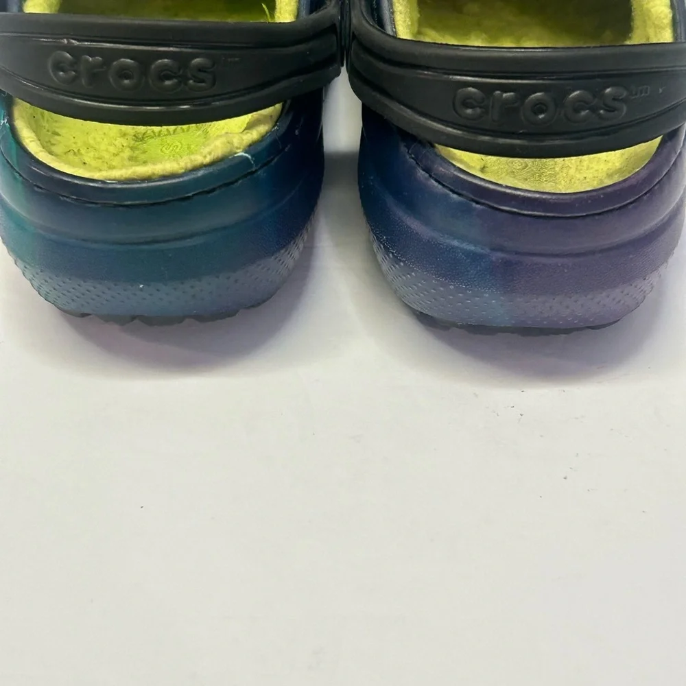 CROCS Toddler‎ Size 10 Unisex Tie-Dye Slippers - Blue and Purple